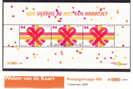 Nederland NVPH M400 (PZM400) Postfris Postzegelmapje Blok Weken van de Kaart 2009