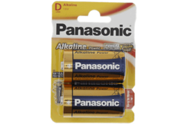 PANASONIC 1,5 Volt Dikke staaf Power Alkaline Batterijen (D; 2 stuks)