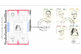 Nederlandse Antillen NVPH E240 Onbeschreven 1e Dag-enveloppe Verdienstelijke personen 1992