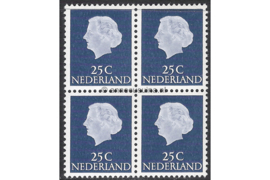 Nederland NVPH 623b Postfris FOSFOR (25 cent) (Blokje van vier) Koningin Juliana En Profil Lage waarden 1953-1967