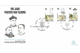 Nederlandse Antillen (Postdienst) NVPH E188 (E188PO) Onbeschreven 1e Dag-enveloppe 100 jaar Fraters van Tilburg op Curacao 1986