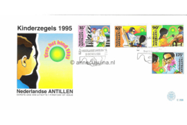 Nederlandse Antillen NVPH E268 Onbeschreven 1e Dag-enveloppe Kinderzegels 1995