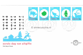 Nederland NVPH E395 Onbeschreven 1e Dag-enveloppe Decemberzegels op 4 enveloppen 1998