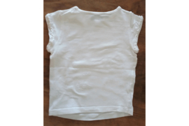 T-shirtje korte mouw wit met opdruk