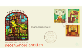 Nederlandse Antillen (Lion) NVPH E50 (E50L) Onbeschreven 1e Dag-enveloppe Kerken en synagoge 1970