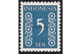 Indonesië Zonnebloem 20A / NVPH 367B Postfris FOTOLEVERING (5 sen) Kamtanding  11 1/2 Cijfertype 1949