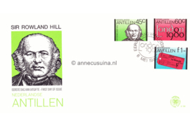 Nederlandse Antillen (Postdienst) NVPH E132 (E132PO) Onbeschreven 1e Dag-enveloppe London 1980 Sir Rowland Hill 1980