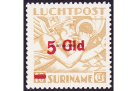 Suriname NVPH LP26a Postfris FOTOLEVERING (5 Gulden op 10 Gulden) Mercurius Overdrukken 1945