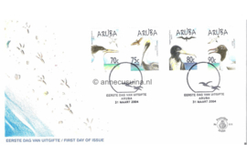 Aruba NVPH E111 Onbeschreven 1e Dag-enveloppe Watervogels 2004
