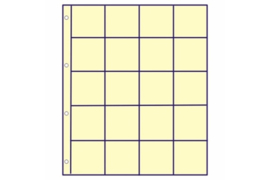 Hagelnieuw & Afgeprijsd! Hartberger GMI20R Ivoorwitte tussenbladen met ruiten (voor tussen GM20 Munthouder bladen) (10 stuks)