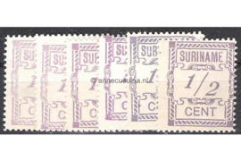Alle kleuren: NVPH 65 Postfris FOTOLEVERING (1/2 cent / Tinten lila, paars en blauw) Hulpuitgifte 1912