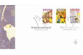 Aruba NVPH E45 Onbeschreven 1e Dag-enveloppe Folklore 1993