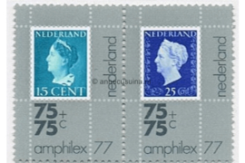 Nederland NVPH 1101/1102a Gestempeld Paar Amphilex '77 1976