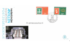 Nederlandse Antillen (Postdienst) NVPH E136 (E136PO) Onbeschreven 1e Dag-enveloppe Twee zegels (Troonswisseling) (PB5) 1980