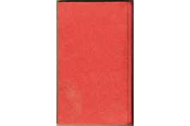 2eHands / Slechte Staat Oranjerood met logo MMMM Mini Insteekboek 12 Witte Bladzijden / 6 Pergamijn Stroken / Pergamijn tussenbladen