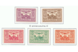 Nederlands-Indië NVPH LP6-LP10 Gestempeld Allegorische voorstelling 1928