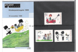 Nederland NVPH M219 (PZM219) Postfris Postzegelmapje Kinderzegels 1999