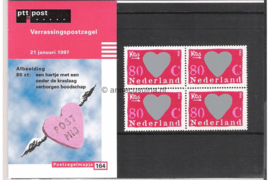 Nederland NVPH M164 (PZM164) Postfris Postzegelmapje Verrassingszegel 1997