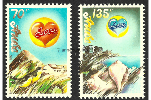 Aruba NVPH 44-45 Postfris Liefde 1988