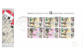 Nederland NVPH E223a Onbeschreven 1e Dag-enveloppe Blok Kinderzegels 1984