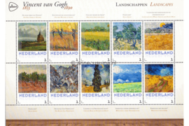 Nederland NVPH V3012-F-3 Postfris Overige velletjes (Persoonlijke Postzegels) Velletje Landschappen Vincent van Gogh 1853-1890 2015