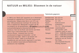 Nederland NVPH M119 (PZM119) Postfris Postzegelmapje Natuur en Milieu, bloemen 1994