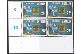 Nederlandse Antillen NVPH 528 Postfris (25 cent) (Blokje van vier) HOEKSTUK Saluutbrgroeting Andrea Dorria 1976