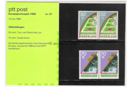 Nederland NVPH M37 (PZM37) Postfris Postzegelmapje Europa, milieu 1986