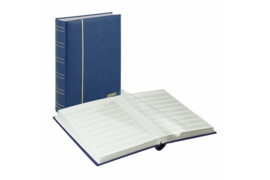 Lindner Insteekalbum Luxe/Luxus Nubuk (60 blz.) Witte bladen/Blauwe kaft (Lindner 1180-B)