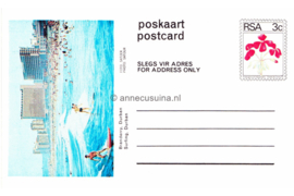 Zuid-Afrika Onbeschreven Poskaart / Postcard Branderry, Durban / Surfing, Durban in plastic beschermhoesje