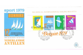 Nederlandse Antillen (Postdienst) NVPH E122a (E122APO) Onbeschreven 1e Dag-enveloppe Blok Sport Sailing Regatta Bonaire 1979