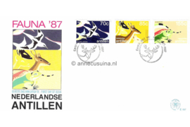 Nederlandse Antillen (Postdienst) NVPH E197 (E197PO) Onbeschreven 1e Dag-enveloppe Fauna 1987