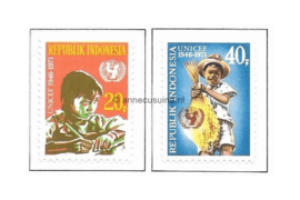 Indonesië Zonnebloem 705-706 Postfris Het 25-jarig bestaan van de UNICEF 1971