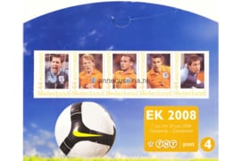 Nederland NVPH 2562-E-4 Postfris (in mapje (4)) Velletjes met vijf zegels (Persoonlijke Postzegels) Velletje EK Voetbal 2008; Henk Timmer, Dirk Kuyt, Wesley Sneijder, Robin van Persie, Maarten Stekelenburg 2008