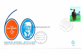 Nederlandse Antillen (Windroos) NVPH E66 (E66Wa) Onbeschreven 1e Dag-enveloppe 60ste verjaardag Prins Bernhard 1971