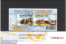 Nederland NVPH M252 (PZM252) Postfris Postzegelmapje Blok 150 jaar postzegels in 2002 in dubbele waarde 2001