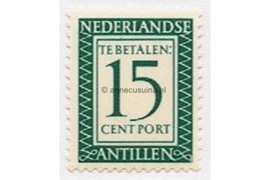 Nederlandse Antillen NVPH P53 Postfris (15 cent) Cijfer en waarde in rechthoek. Inschrift Nederlandse Antillen. 1952-1959