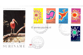 Suriname (Palmboom) NVPH E73 (E73P) Onbeschreven 1e Dag-enveloppe Paasweldadigheidszegels 1970