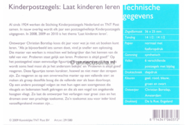 Nederland NVPH M405 (PZM405) Postfris Postzegelmapje Blok Kinderpostzegels, laat kinderen leren 2009