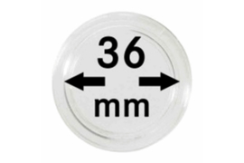 Hagelnieuw & Afgeprijsd! Lindner Muntcapsules 36 mm per 10 Stuks (Lindner 2250036P)