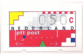 SPECIALITEIT! Nederland NVPH AU3 Postfris MET RUGNUMMER 1205 (50 cent) Automaatstroken, Voordrukzegel voor Klüssendorf-automaat 1996