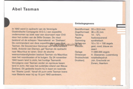 Nederland NVPH M93 (PZM93) Postfris Postzegelmapje Abel Tasman 1992
