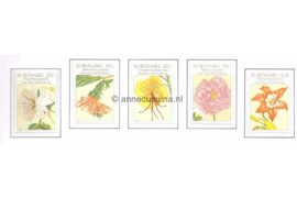 Republiek Suriname Zonnebloem 237-241 Postfris Bijzondere bloemen 1981