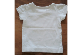 T-shirt met korte mouw wit en gekleurde tekst