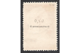 NVPH 213c Gestempeld FOTOLEVERING (7 1/2 cent op 10 cent) Hulpuitgifte. Frankeerzegels van de uitgifte 1936 en 1941 overdrukt in zwart te Paramaribo 1945