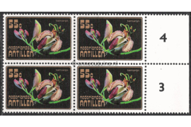 Nederlandse Antillen NVPH 547 Postfris (55 cent) (Blokje van vier) MET VELRAND Flora 1977
