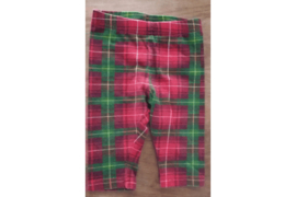 Setje bestaande uit shirtje rood, korte mouw en legging Schotse ruit
