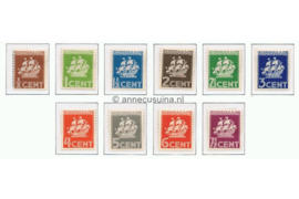 Suriname NVPH 157-166 Postfris Scheepje 1936