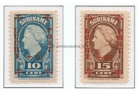 Suriname NVPH LP27-LP28  Postfris Rode Kruis 1946