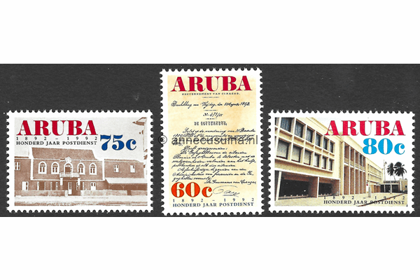 Aruba NVPH 103-105 Postfris Honderd jaar Postdienst 1992